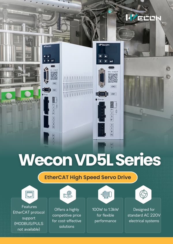 ООО «ПЛК-СИСТЕМЫ» представляет новую высокоскоростную серию VD5L от Wecon